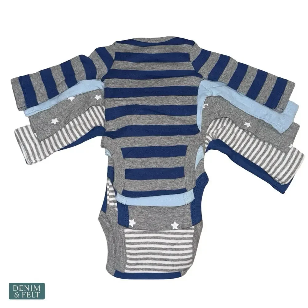 NEW Cat & Jack Baby Boy Preemie 5Pc Long Sleeve Onesie‎ Sleeper Set Soft Cozy